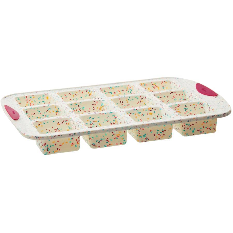 Silicone Brownie Pan - White Confetti, 12 Cup