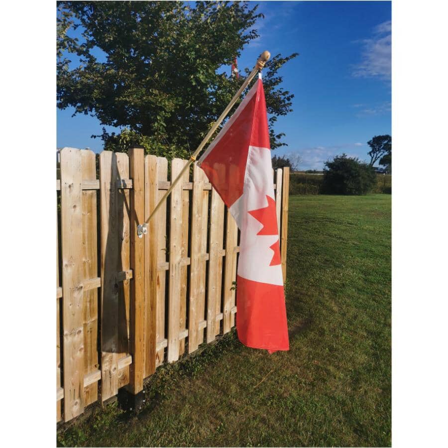 5' Wood Spinning Flagpole, with Hardware