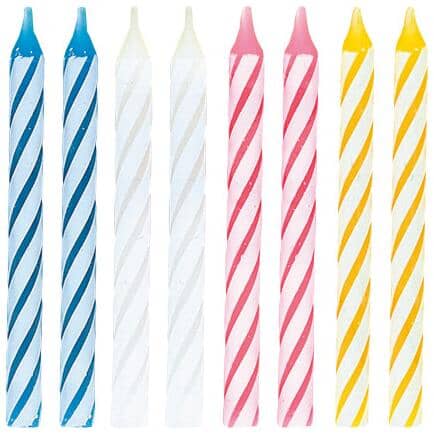 Spiral Birthday Candles - 24 Pack