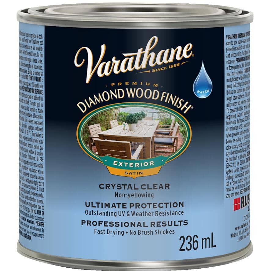 Outdoor Diamond Wood Finish - Clear Satin, 236 ml