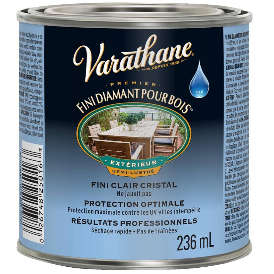 Outdoor Diamond Wood Finish - Clear Semi-Gloss, 236 ml