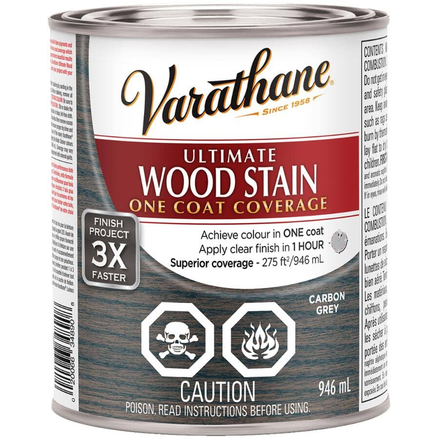 Ultimate Wood Stain - Carbon Grey, 946 ml