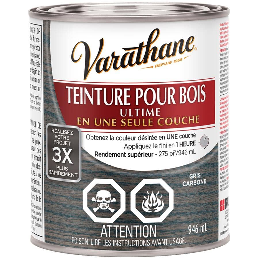 Ultimate Wood Stain - Carbon Grey, 946 ml