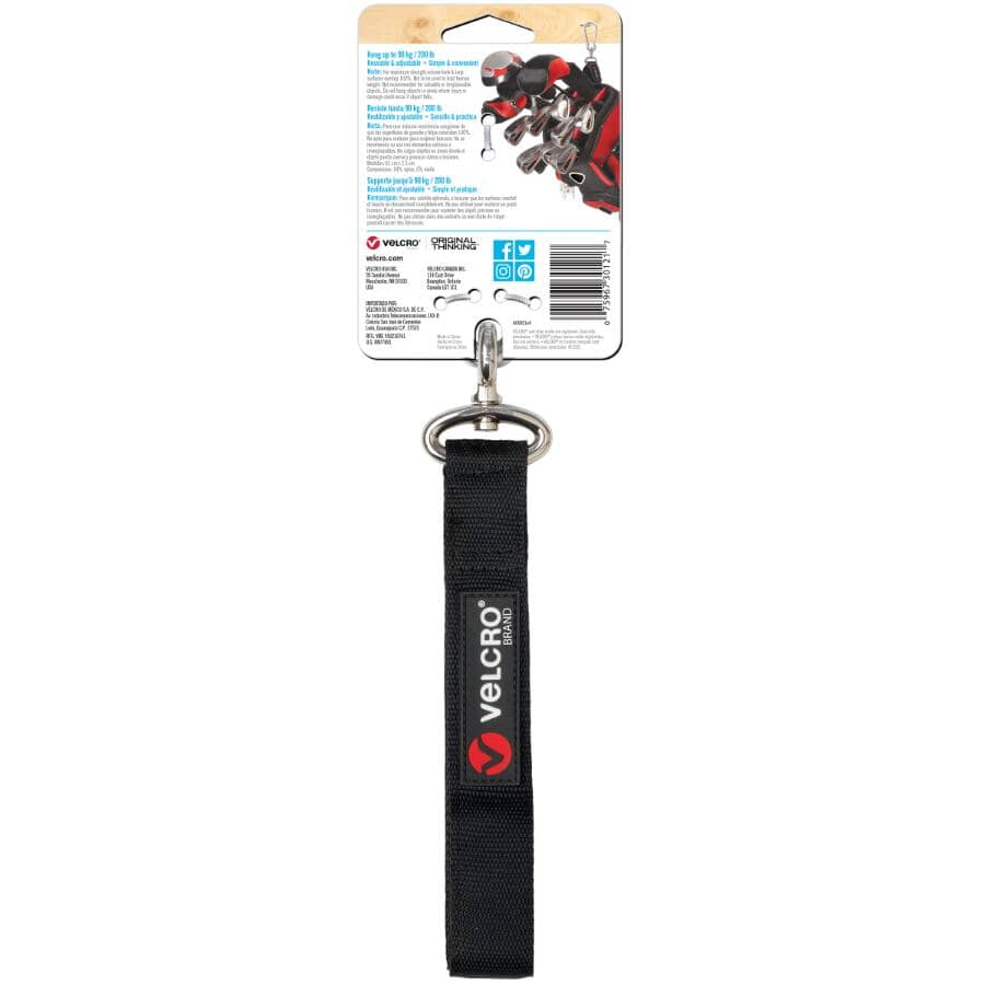 1" x 24" Black VELCRO® Brand Fasteners Easy Hang Strap