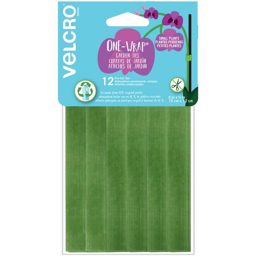 One-Wrap Garden Ties Pre-Cut Ties - 6" x 1/2", 12 Pack