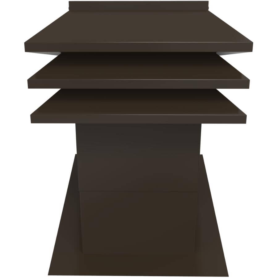 Slanted Roof Ventilator - Brown, 12" x 12"