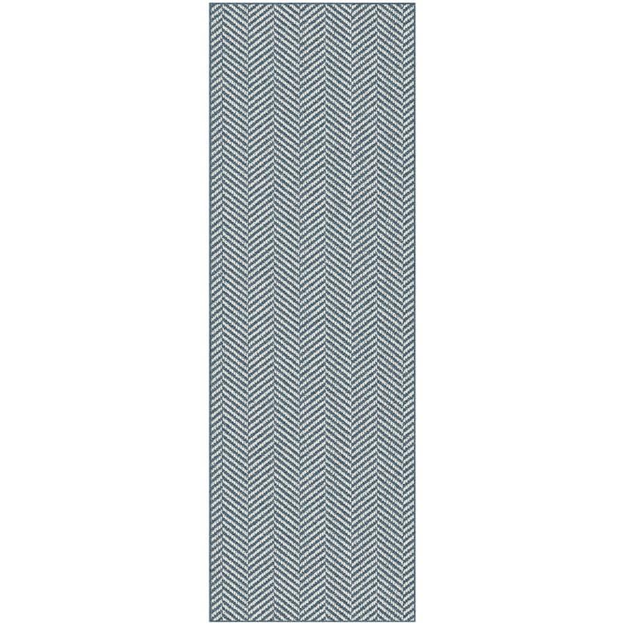Décor Collection Trident Accent Mat - Blue, 24" x 72"