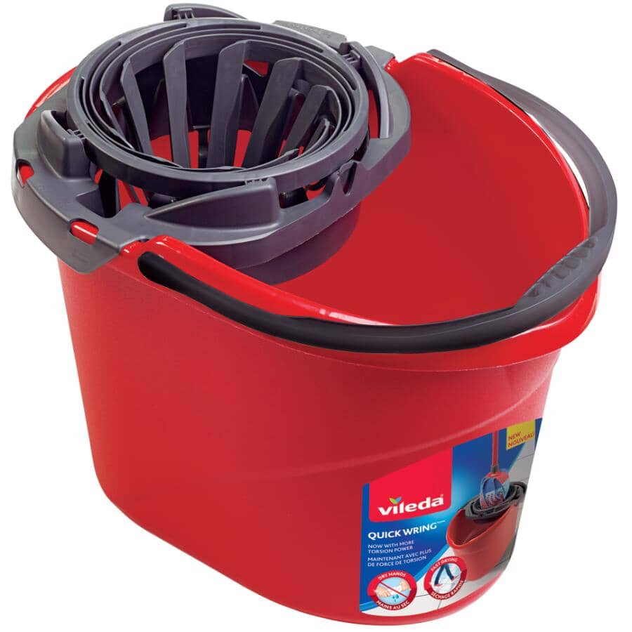 Quick Wring Mop Bucket - Red, 10 L