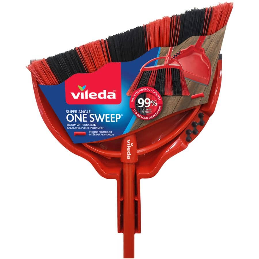Super Angle One Sweep Broom with Step-On Dust Pan