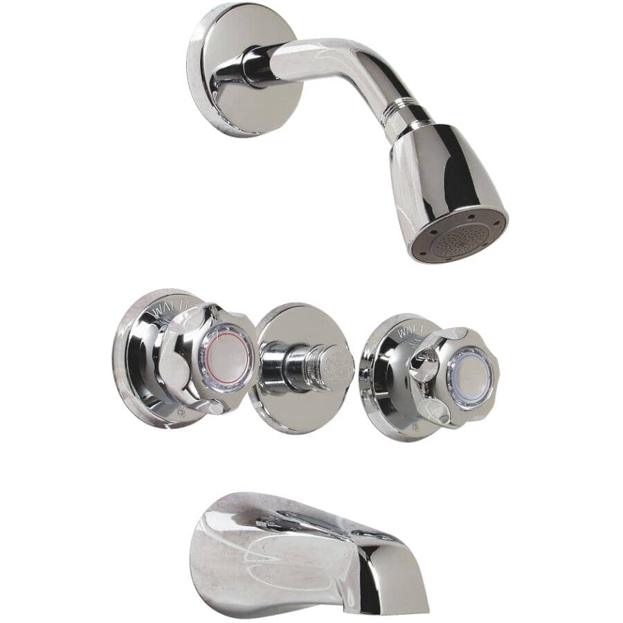 Tub & Shower Facemount Trim Kit - with Diverter, Chrome
