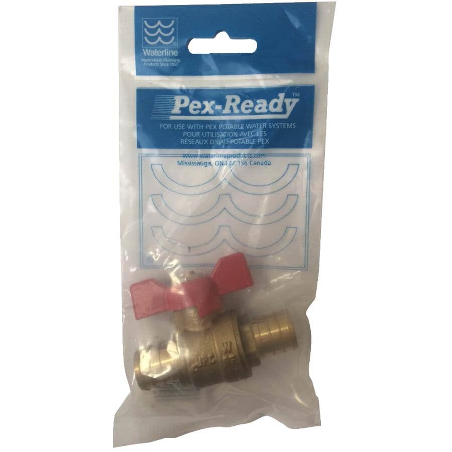 1/2" PEX Brass T-Handle Ball Valve