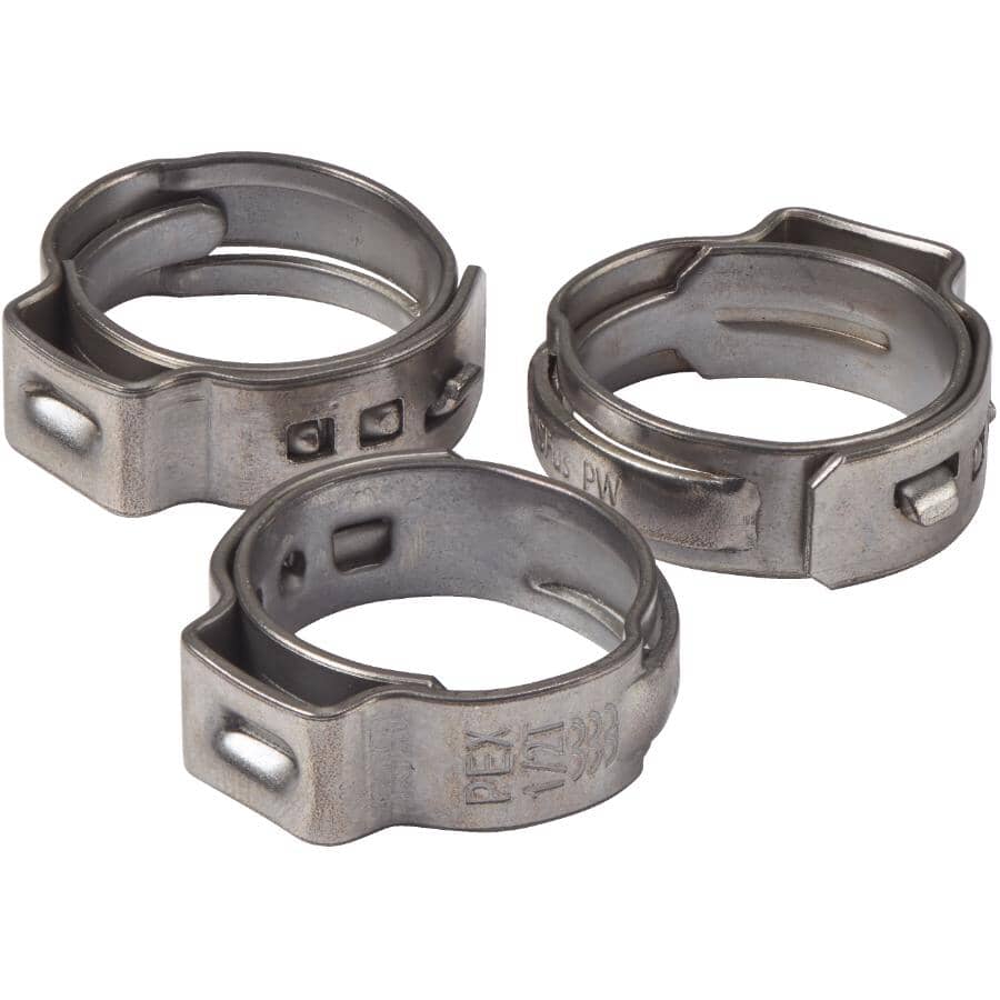 1/2" Stainless Steel Surlok Pipe Clamps - 50 Pack