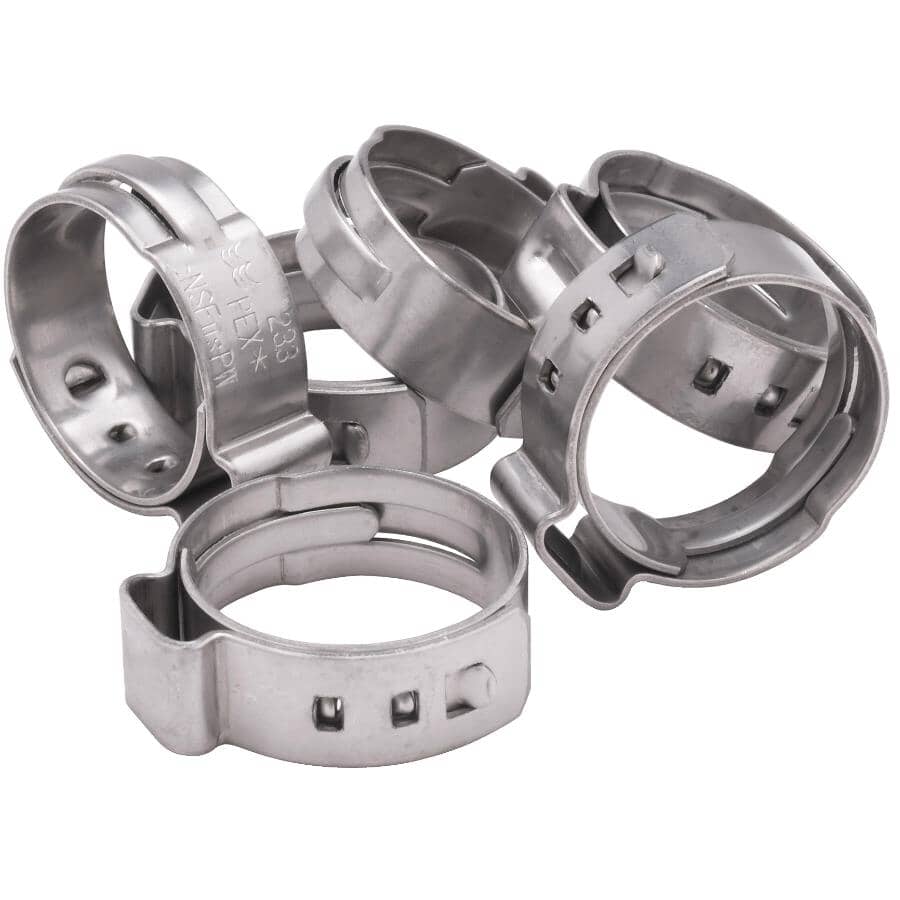 3/4" Stainless Steel Surlok Pipe Clamps - 6 Pack
