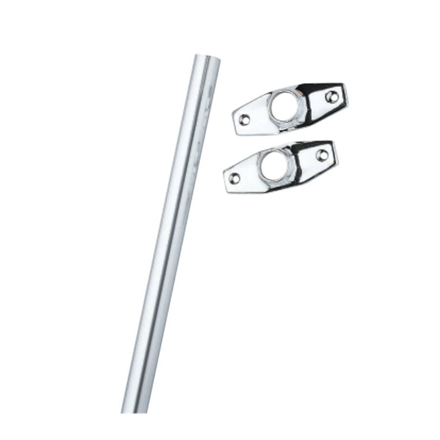 Shower Rod with Trim - Aluminum, 60''