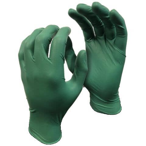 Men's Green Monkey Nitrile Gloves - Extra Large, 100 Pack