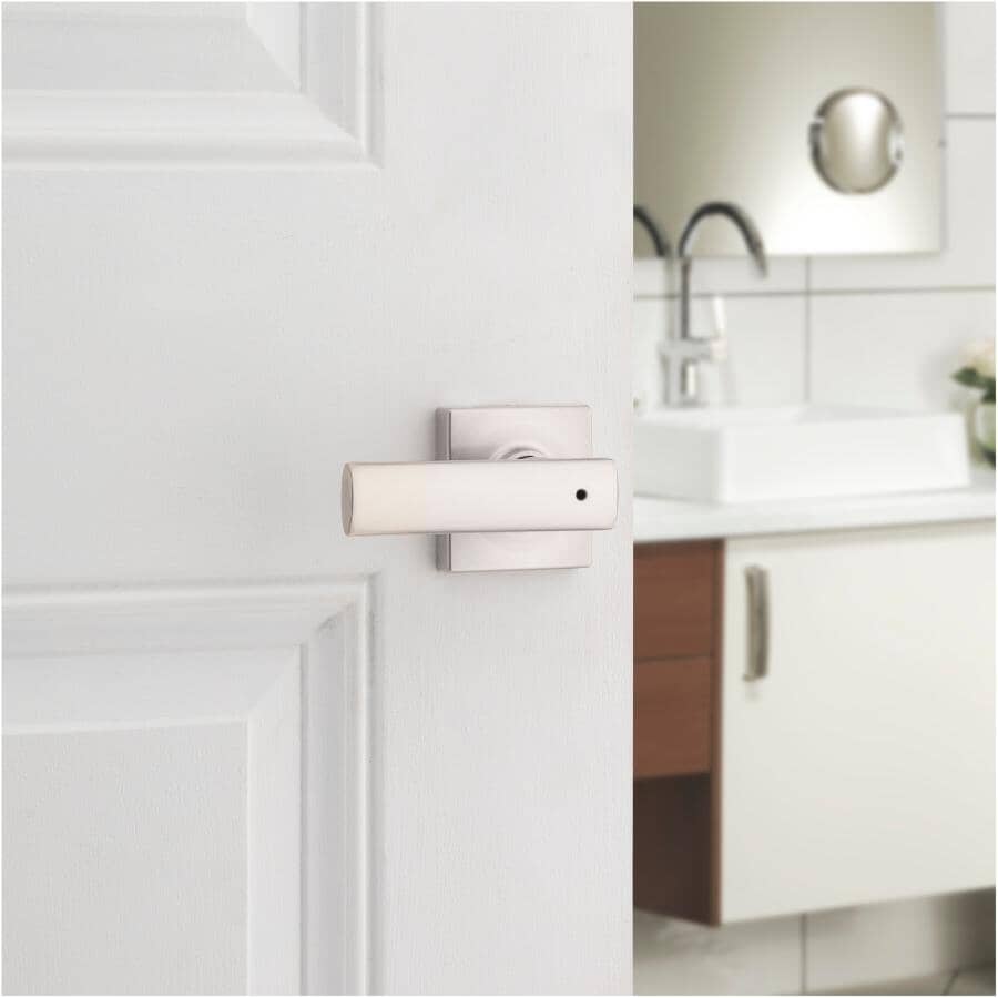 Breton Privacy Door Leverset - Satin Nickel