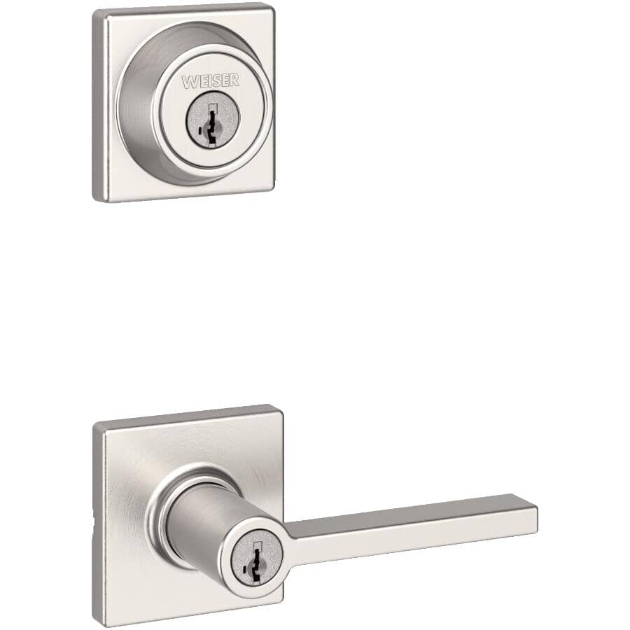 Casey Entrance & Deadbolt Leverset - Satin Nickel