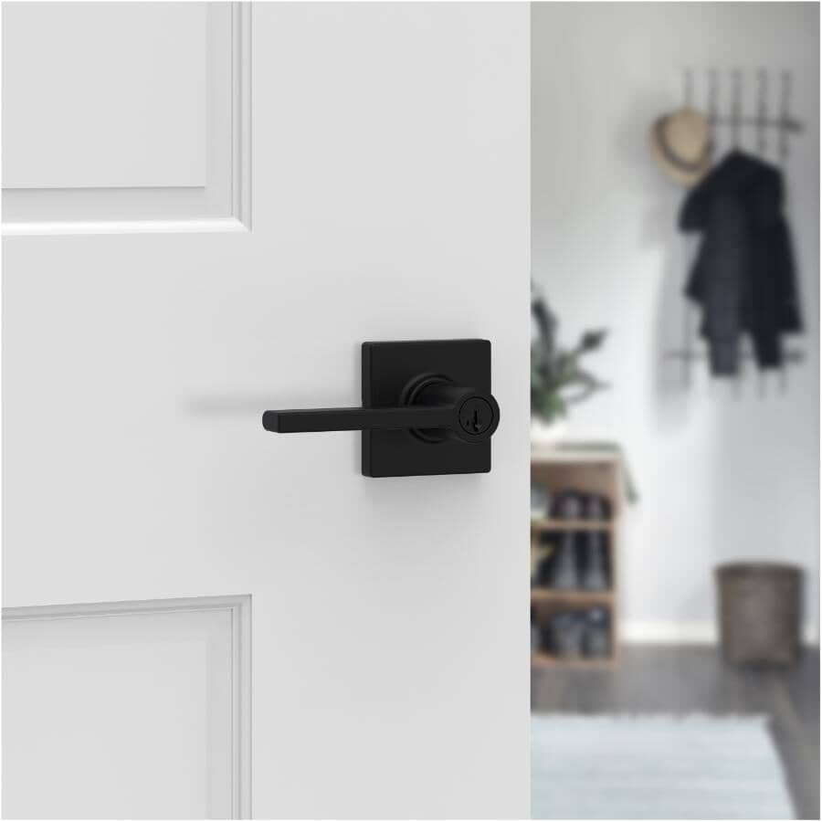 Casey Entrance Leverset - Matte Black + Smart Key