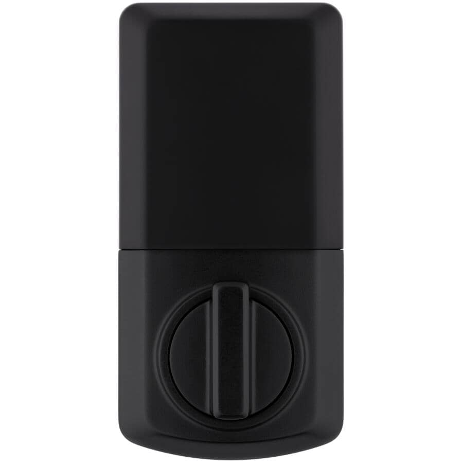 Elements Electronic Deadbolt Lock - Matte Black with Traditional Keypad Design