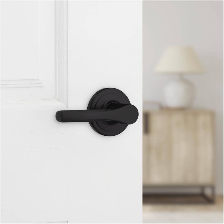 Henley Passage Door Leverset - Matte Black