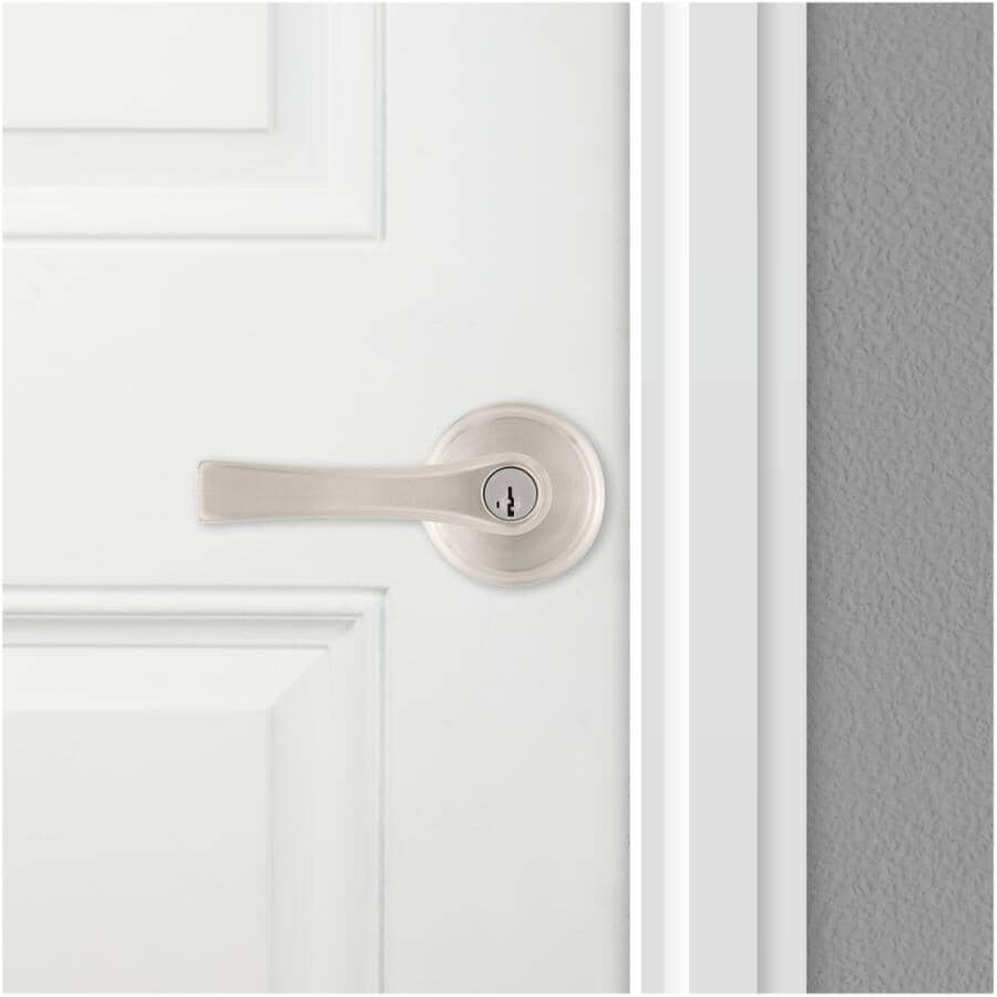 Katella Entrance Leverset - Satin Nickel + Smart Key