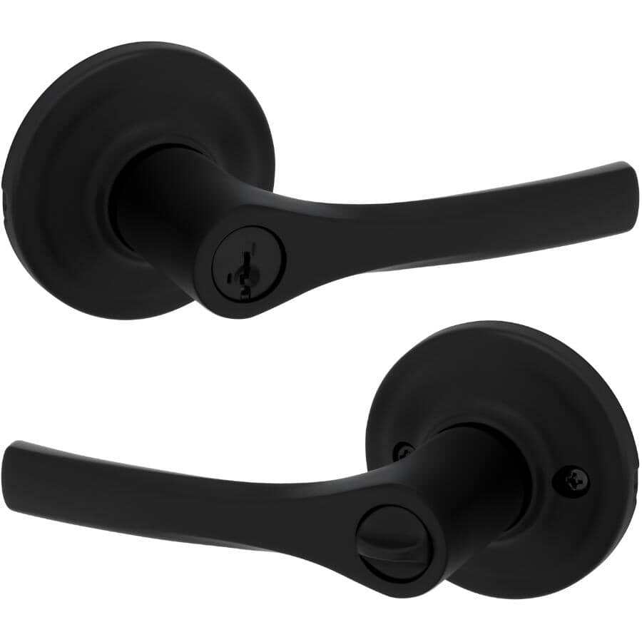Matte Black Henley Keyed Entrance Leverset