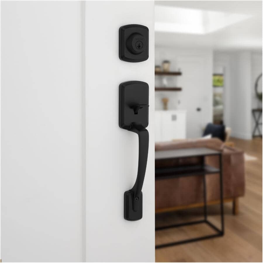 Matte Black Henley Smart Key Entrance Gripset