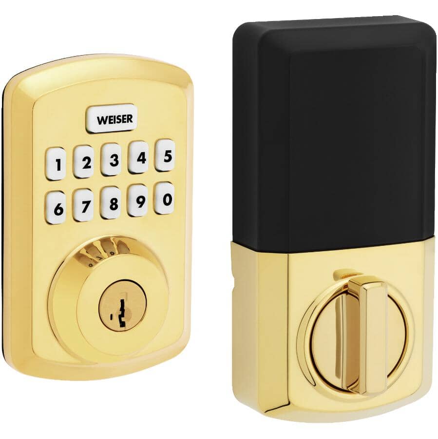 Powerbolt 3 Electronic Deadbolt - Brass Finish + SmartKey Technology