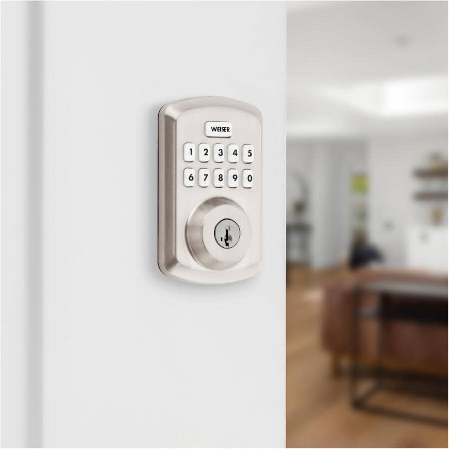 Powerbolt 3 Electronic Deadbolt - Satin Nickel Finish + SmartKey Technology