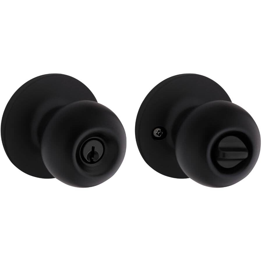 Regina Safelock Entrance Knobset - Matte Black