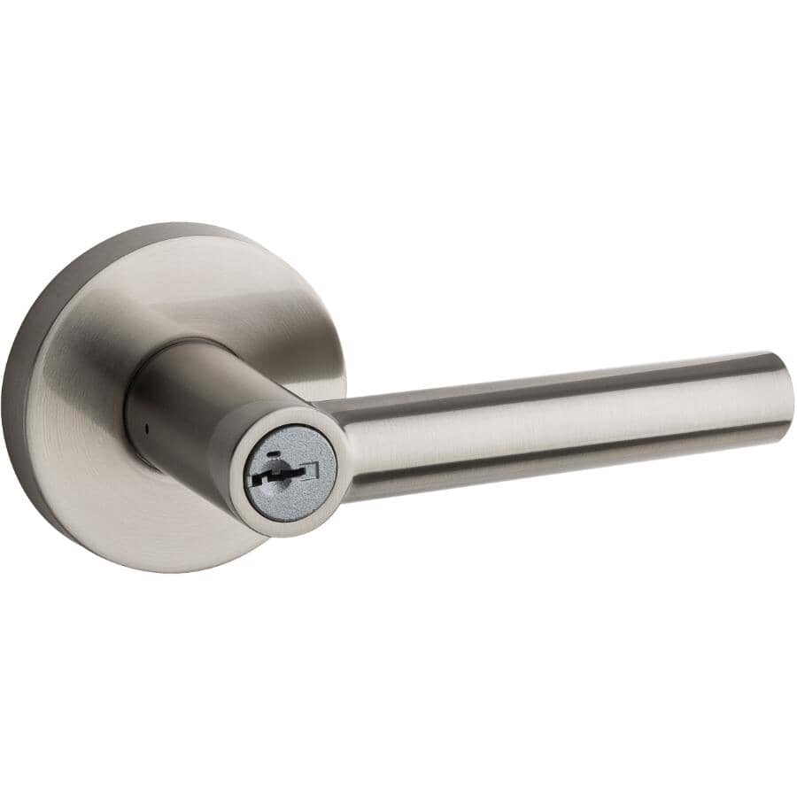 Satin Nickel Modern Milan Smart Key Entrance Leverset