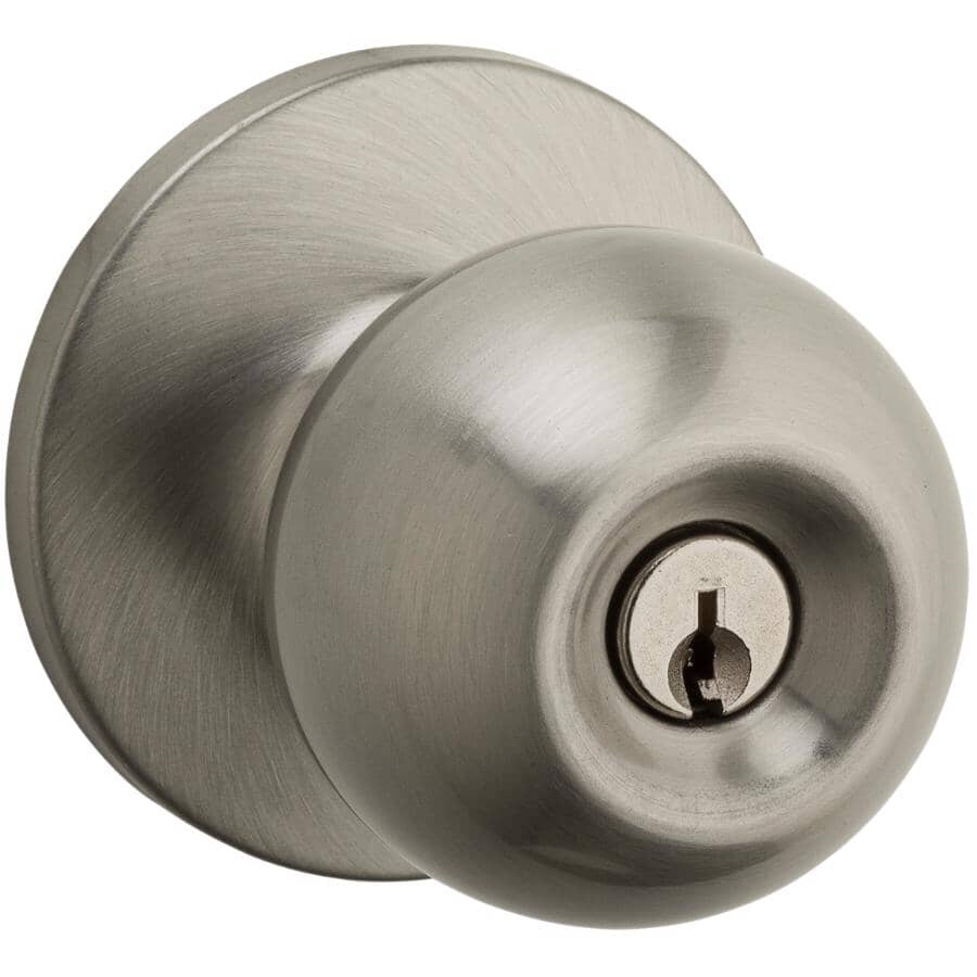 Satin Nickel Regina Safelock Entrance Knobset