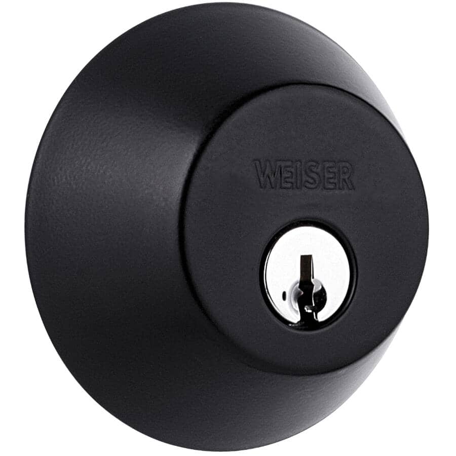 Single Cylinder Deadbolt - Matte Black + SmartKey Technology