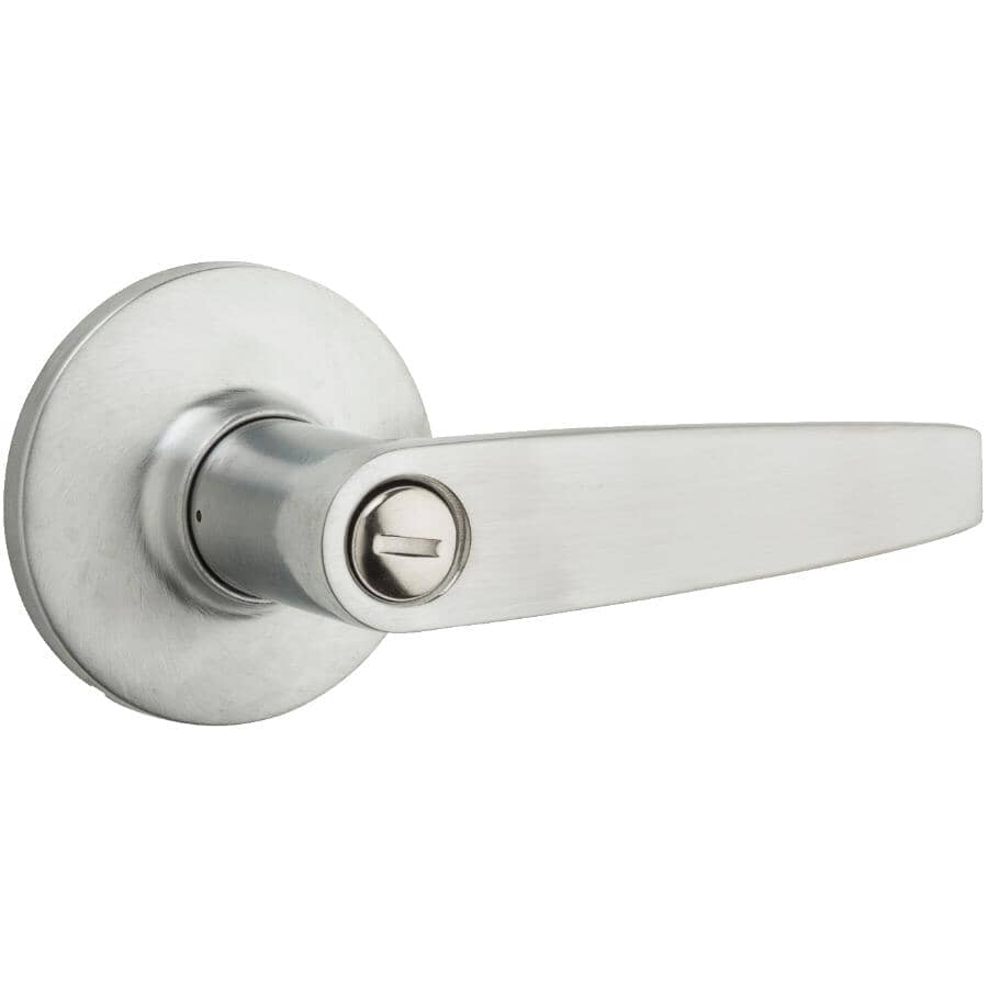 Winston Privacy Door Leverset - Satin Chrome