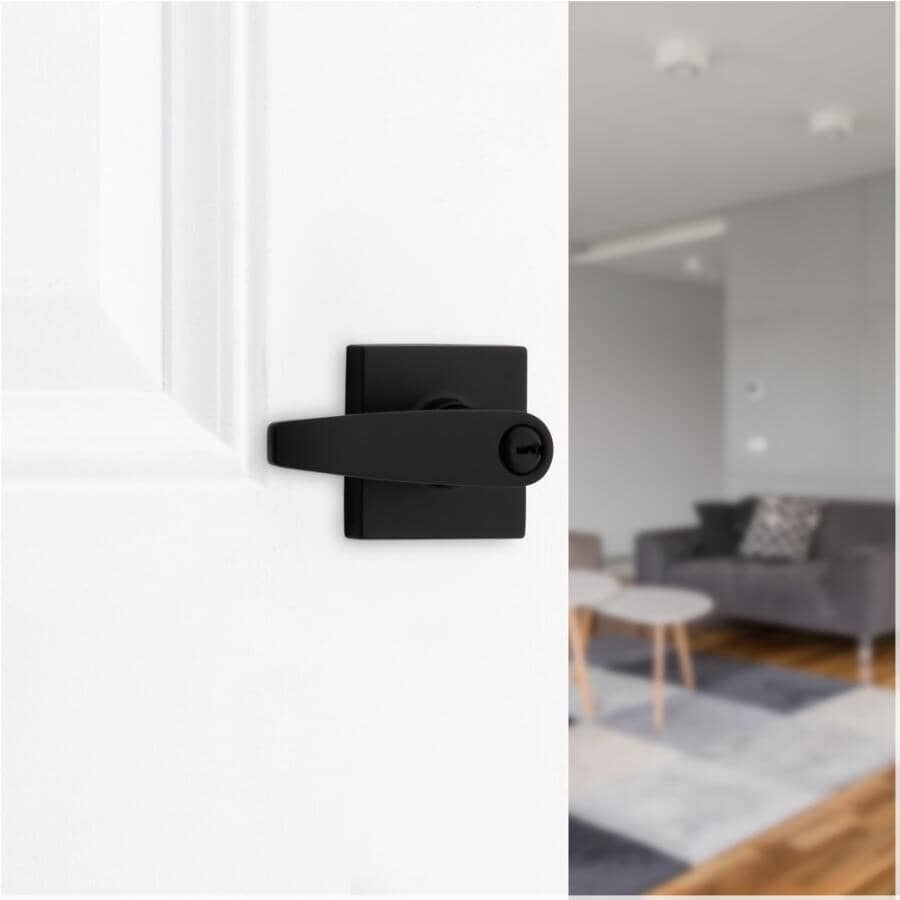 Winston Safe Lock Entrance Leverset - Matte Black
