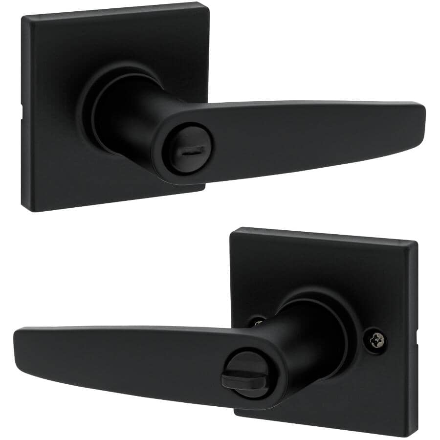 Winston Safe Lock Privacy Door Leverset - Matte Black
