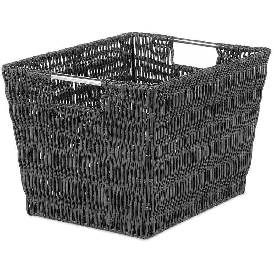 10" x 12.5" x 8" Small Rattique Storage Basket