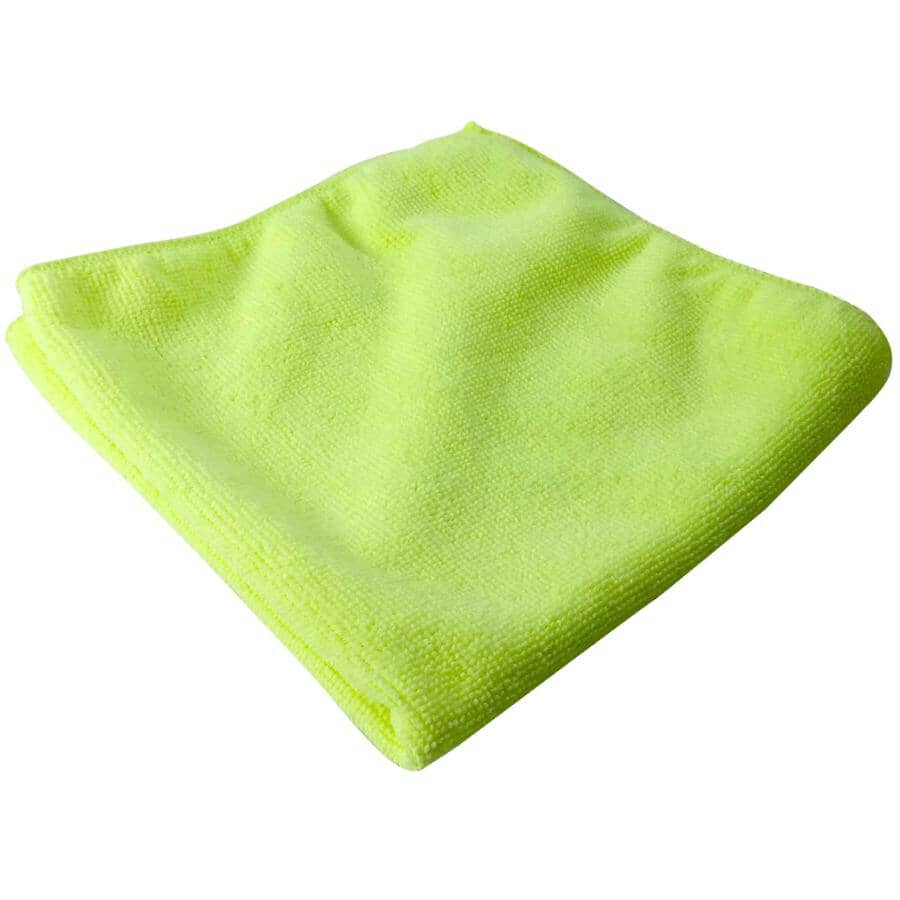 Microfibre Cloths - Yellow, 14" x 14", 10 Pack