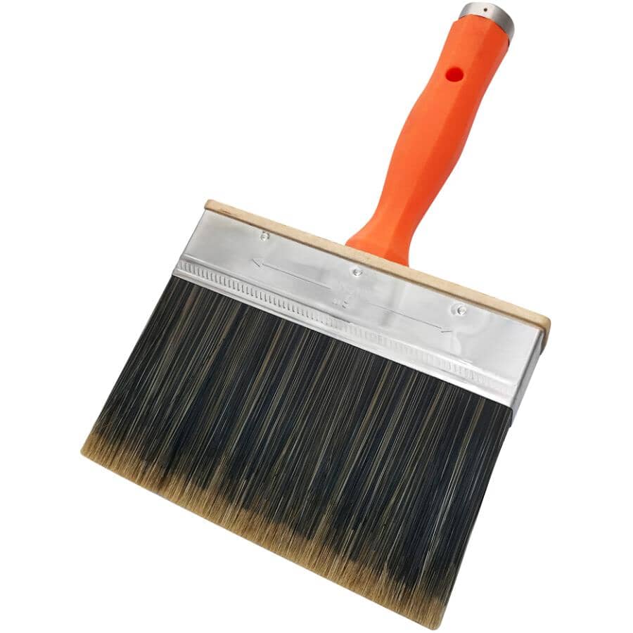 Staining & Painting Polyester Flat Block Brush - with Threaded Handle, 6"/150 mm