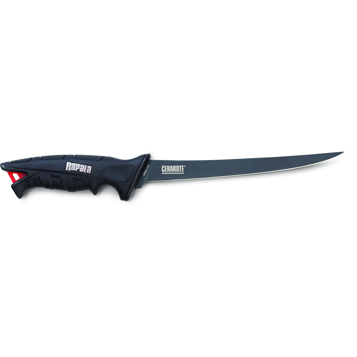 Rapala RSFXF6 6" Stealth FXF Fillet Knife, Medium Flex, Progressive Taper, Cerakote Coating, German Stainless Steel, With Sheath