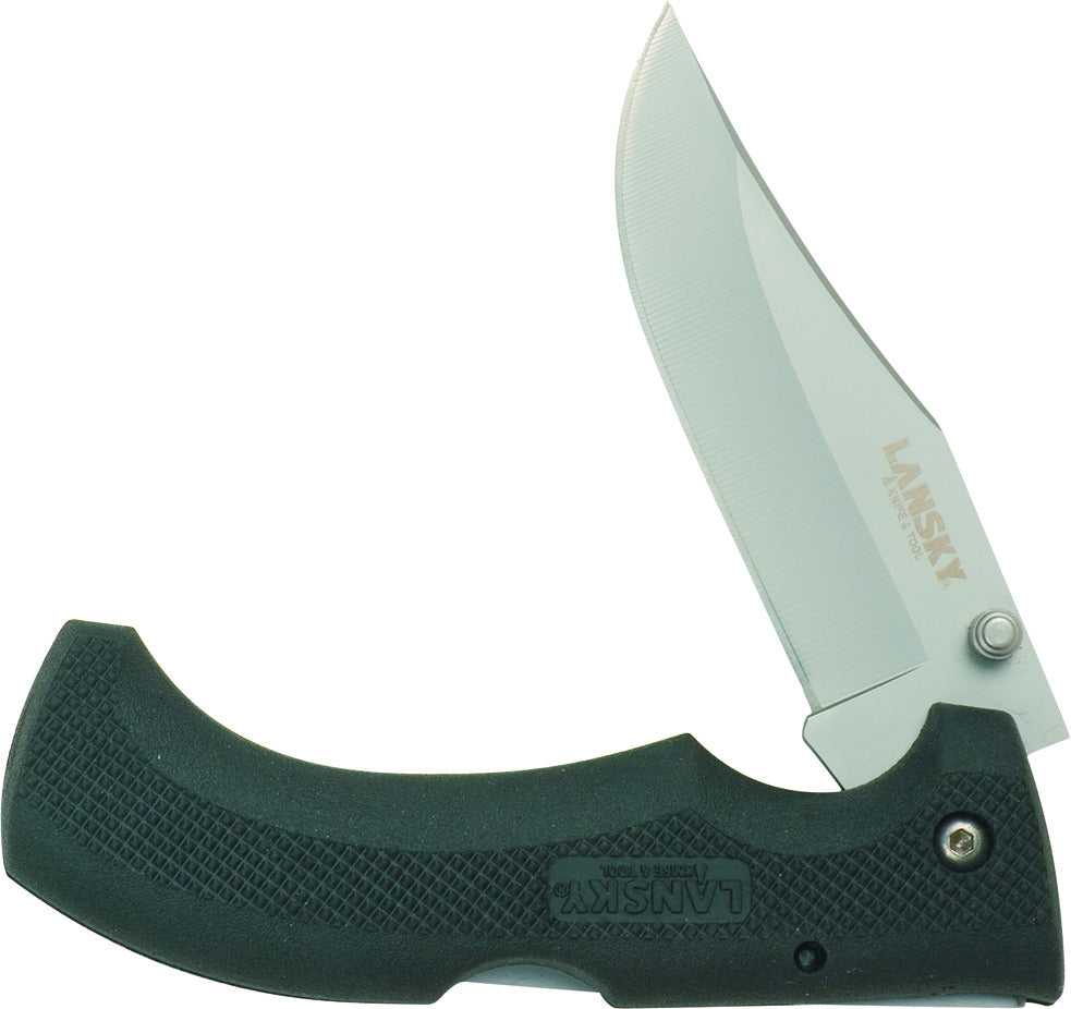 Lansky LSKN030 Easy Grip Fold Knife Rubber Grip w/Sheath