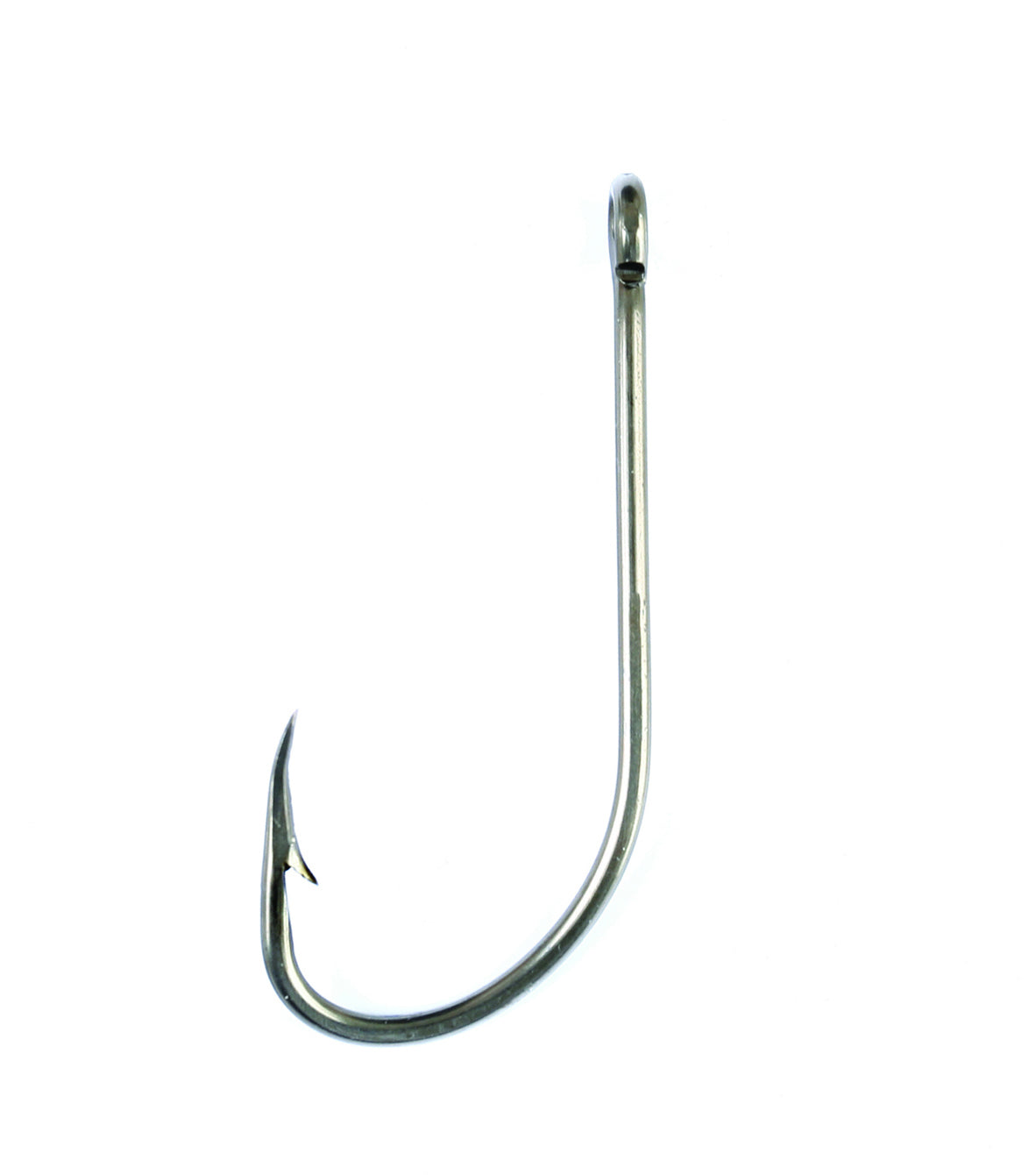 Eagle Claw 084AH-4/0 Plain Shank Offset Hook, Size 4/0, Curved Point Ringed Eye, Bronze, 8 Per Pack
