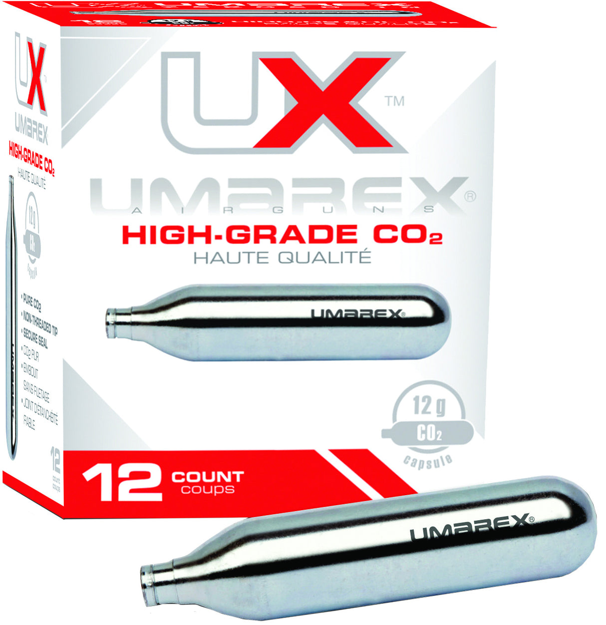 Umarex 2252533 Umarex 12g CO2 Cylinders, 12 pk