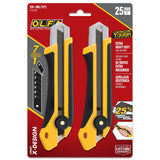 Extra Heavy Duty 25mm Snap-Off Blade Utility Knife Set - 2 Pack