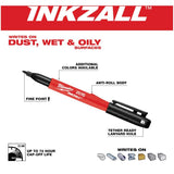 Inkzall Fine Point Black Marker - 4 Pack