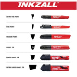 Inkzall Fine Point Black Marker - 4 Pack