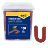 1/8" Horseshoe Shim Tile Spacers - Red, 150 Pack