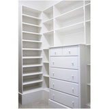 12" x 96" White Pre-finished Shelf, with One Edge Finished