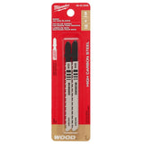 4" 10 Tooth T-Shank High Carbon Jigsaw Blades for Wood Cutting - 5 Pack