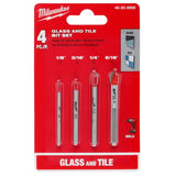 Glass & Tile Drill Bit Set - 4 Piece